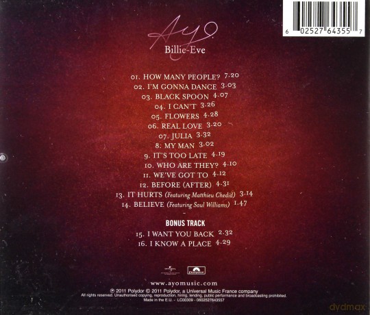 Ayo: Billie-Eve [CD]