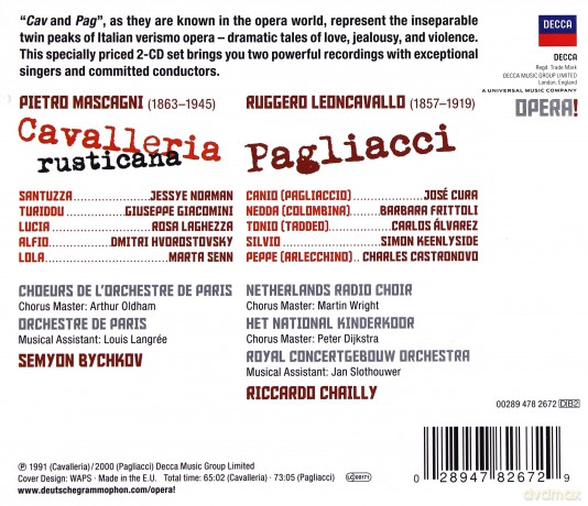 Semyon Bychkov: Mascagni: Cavalleria Rusticana (Opera!) [2CD]