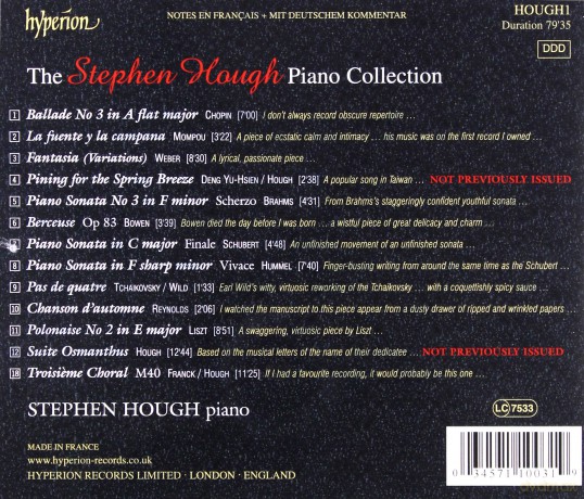 Stephen Hough: Piano Collection [CD]