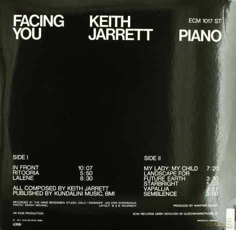 Keith Jarrett: Facing You 180g Audiophile [Winyl]