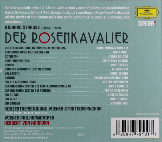 Herbert Von Karajan: Strauss: Der Rosenkavalier (Opera!) [3CD]