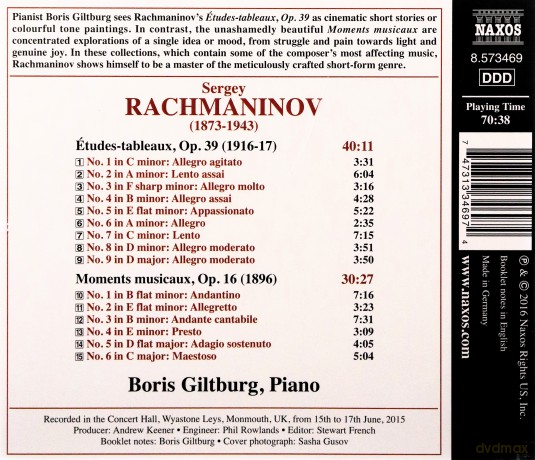 Boris Giltburg: Rachmaninovetudestableaux [CD]