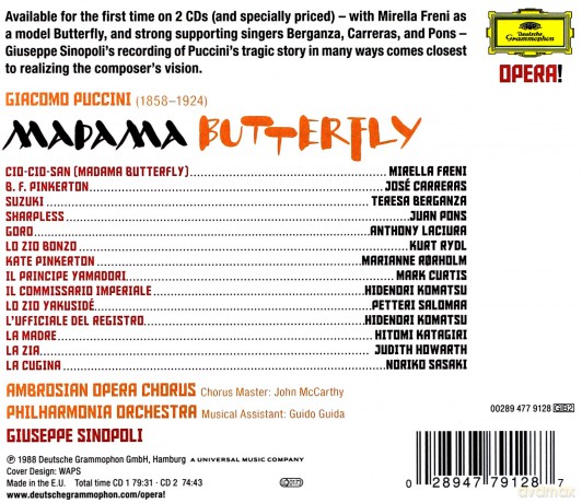 Giuseppe Sinopoli: Puccini: Madama Butterfly (Opera!) [2CD]