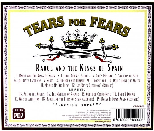 Tears For Fears: Raoul And The Kings Of Spain [CD]