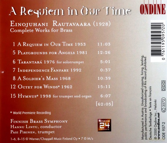Finnish Brass Symlintu: Rautavaaraa Requiem In Our Time [CD]