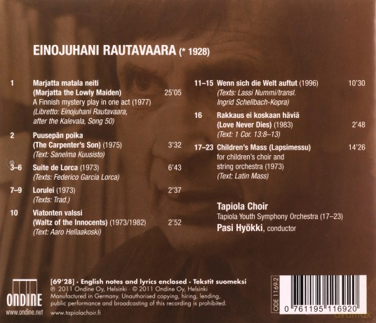 Tapiola Choirhyokki: Rautavaaramarjatta The Lowly Maiden [CD]