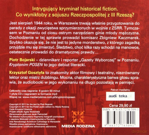 Kryptonim Posen - Piotr Bojarski MP3 (digipack) [AUDIOBOOK] [CD]