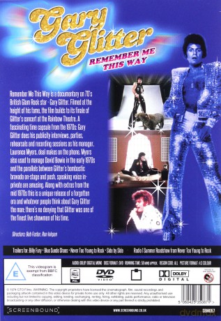 Remember Me This Way Gary Glitter [DVD]
