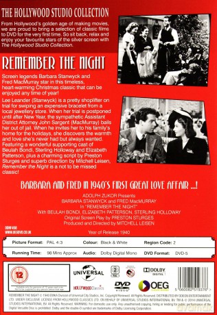 Remember The Night [DVD]