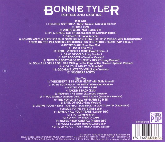 Bonnie Tyler: Remixes And Rarities: 2Cd Deluxe Edition [2CD]