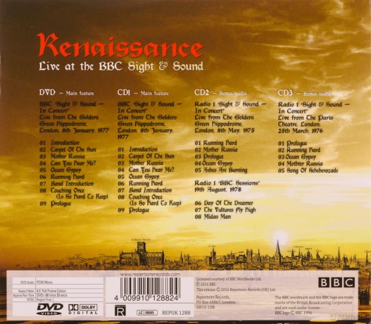 Renaissance: Renaissance Live At The BBC - Sight And Sound [4CD]