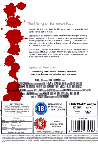 Reservoir Dogs (Wściekłe psy) [DVD]