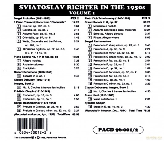Sviatoslav Richter: Richter In The 50s Vol. 1 (Penguin) [CD]