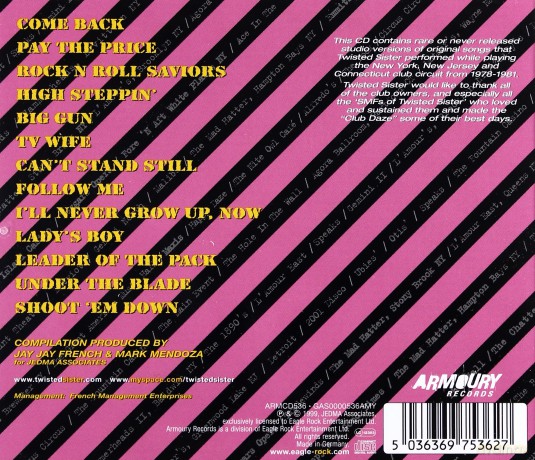 Twisted Sister: Club Daze Vol.1 [CD]