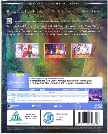 Robin Hood (Disney) [Blu-Ray]