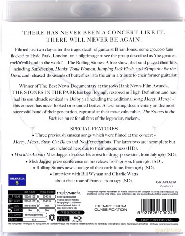 Stone The: Rolling Stones In The Park Bluray [Blu-Ray]