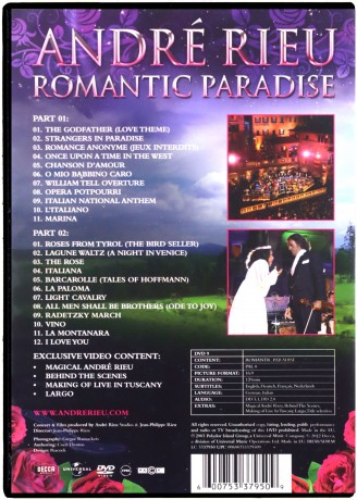 Andre Rieu: Romantic Paradise [DVD]