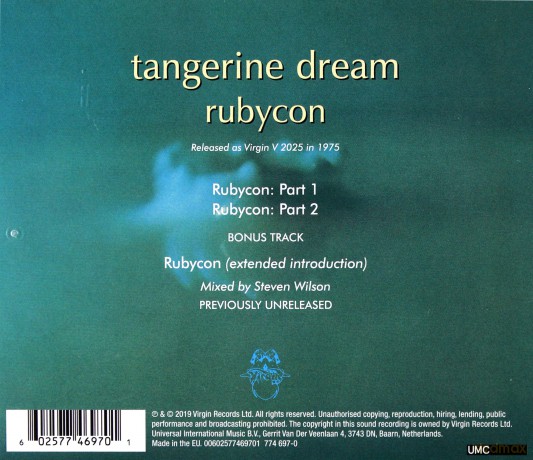 Tangerine Dream: Rubycon [CD]