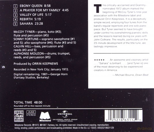 Mccoy Tyner: Sahara [CD]