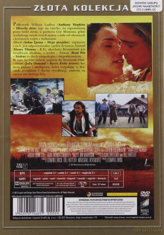 Wichry namiętności (polski lektor) (złota kolekcja) [DVD]