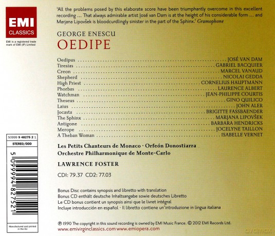 Lawrence Foster: Oedipe [2CD]+[CD-ROM]