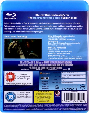 Saw III (Piła) [Blu-Ray]