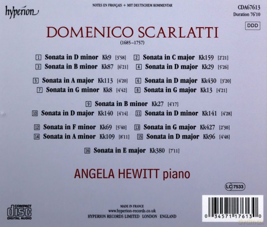 Angela Hewitt: Scarlattisonatas [CD]
