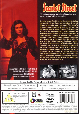 Scarlet Street (Szkarłatna ulica) [DVD]