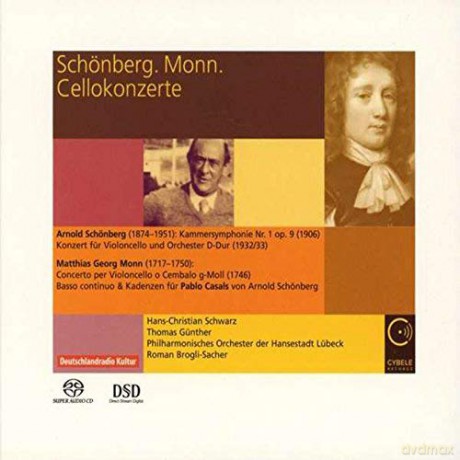 Hanschristian Schwarz Thomas Gunther Philharmonisches Orchester Der Hansestadt Lubeck Roman Broglisacher: Schonberg Monn Cello Concertos [CD]