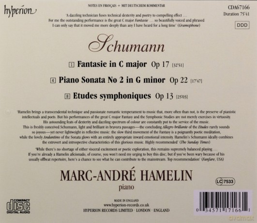 Marcandre Hamelin: Schumannpiano Music [CD]