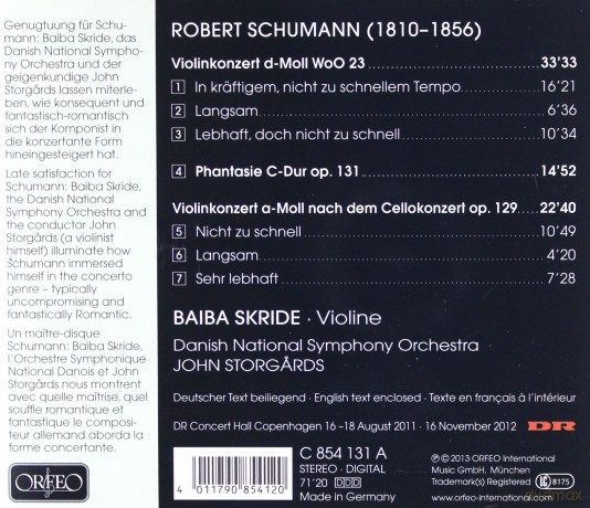 Baiba Skride: Schumannviolin Concertos [CD]