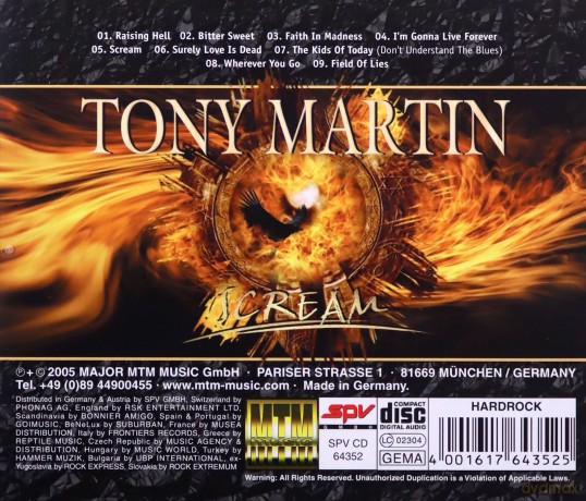 Tony Martin: Scream [CD]