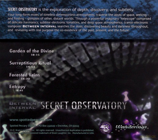Between Interval: Secret Observatory [CD]