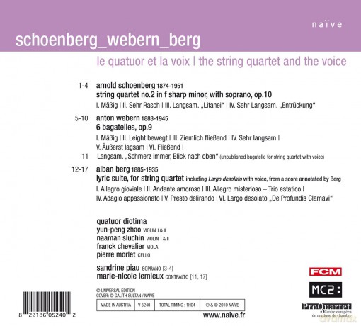 Quatuor Diotima: Melodies (digipack) [CD]