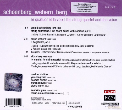 Quatuor Diotima: Melodies (digipack) [CD]