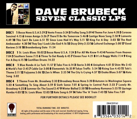 Dave Brubeck: Seven Classic Lps [4CD]