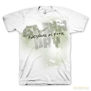 Green Day: Overspray, White (M) [T-Shirt]