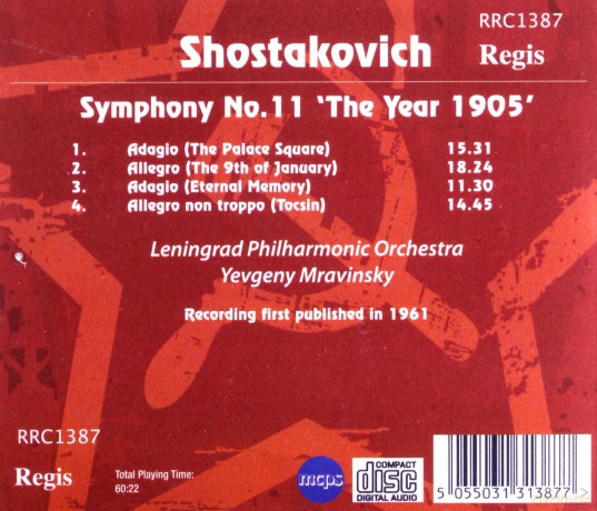 Mravinsky: Shostakovich: Symphony 11 [CD]