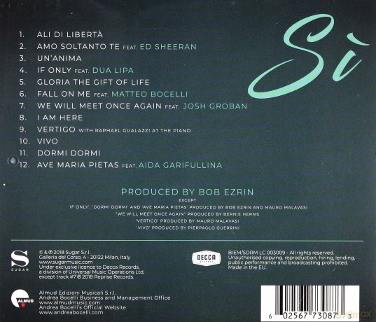 Andrea Bocelli: Si [CD]