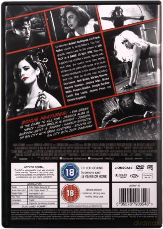 Sin City 2 A Dame To Kill For (Sin City 2: Damulka warta grzechu) [DVD]