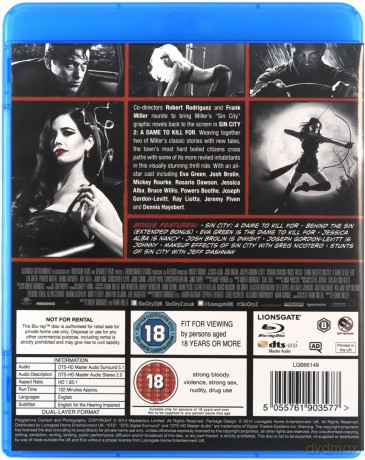 Sin City 2: A Dame To Kill For (Sin City 2: Damulka warta grzechu) [Blu-Ray]