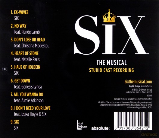 Six: Six: The Musical (Studio Cast Recording) [CD]
