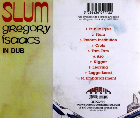 Gregory Isaacs: Slum In Dub [CD]