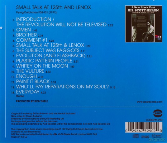 Gil Scott-Heron: Small Talk At 125th And Lenox [CD]