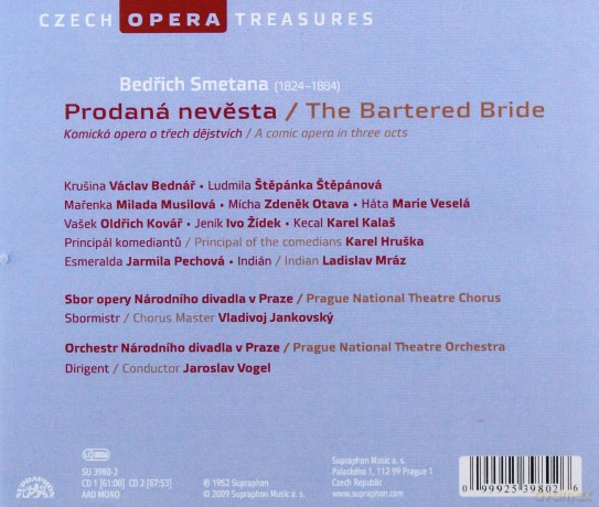National Theatre Prague Vog: Smetana - The Bartered Bride [2CD]