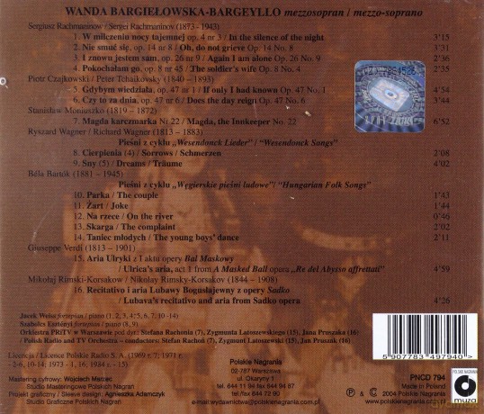 Wanda Bargiełowska Bargeyllo: Arie I Pieśni [CD]