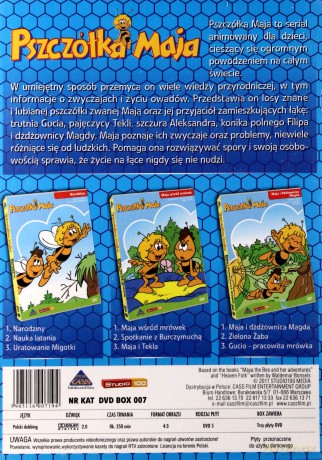 Pszczółka Maja BOX: Maja wśród mrówek / Maja i dżdżownica Magda / Narodziny, Nauka Latania, Uratowanie Migotki BOX [3DVD]