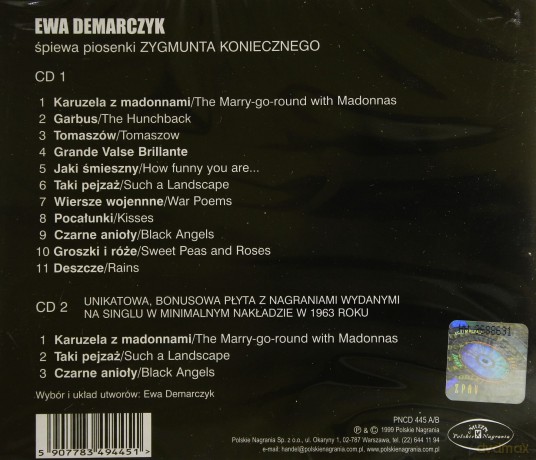 Ewa Demarczyk: Piosenki Zygmunta Koniecznego [2CD]