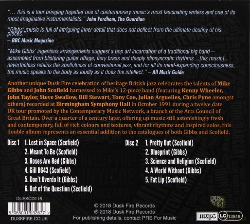 Mike Gibbs Band: Symphony Hall Birmingham 1991 [2CD]