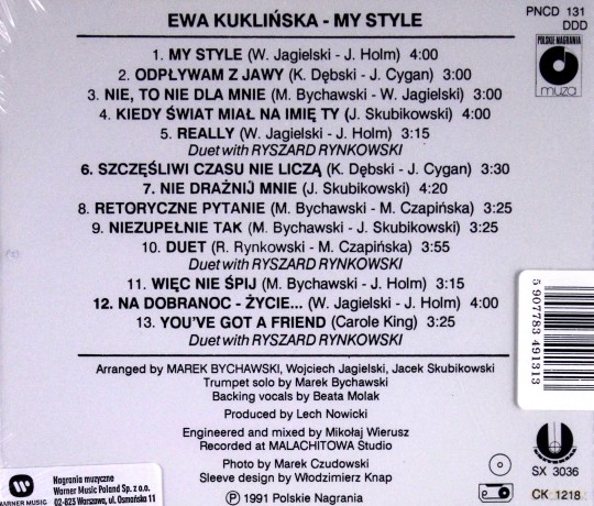 Ewa Kuklińska: My Style [CD]